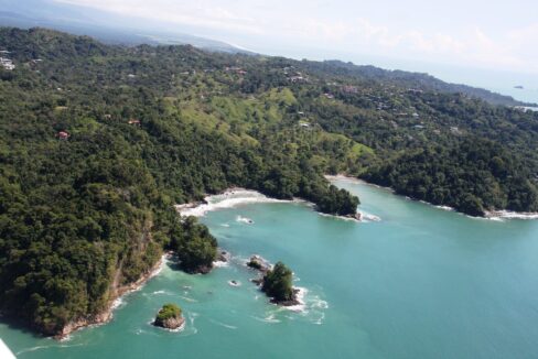 Turquoise cove and rainforest shoreline at Manuel Antonio, Costa Rica