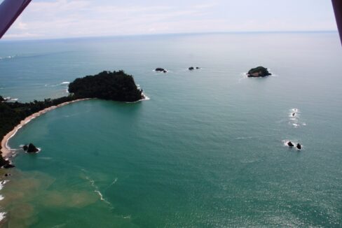 Forested island off the South Pacific coast near Manuel Antonio, Costa Rica
