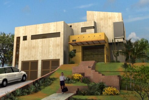 Render of a modern-style villa design at Lomas del Rey, Costa Rica